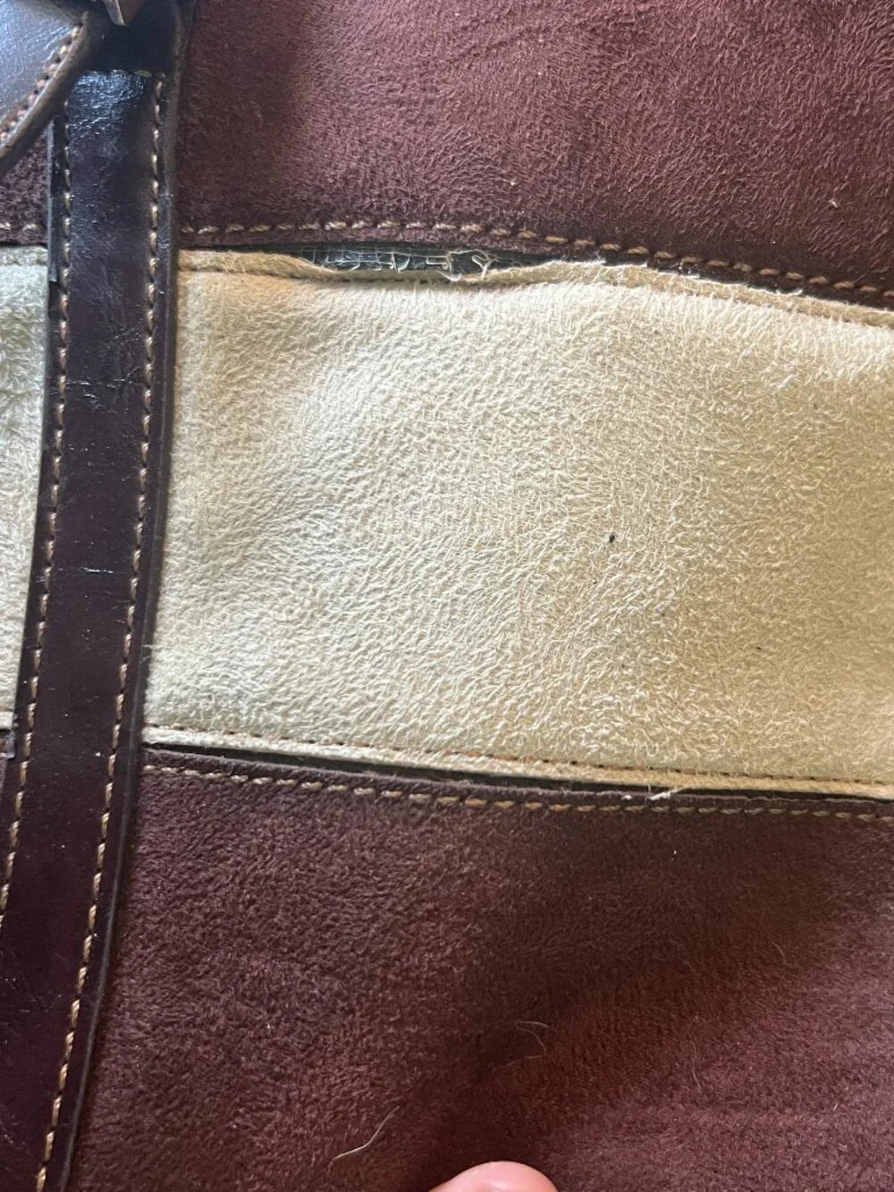 Vintage Kate Spade New York Colorblock Suede Tote — AS-IS